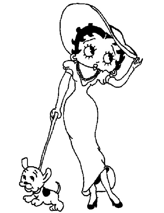 Malvorlage: Betty Boop (Karikaturen) #26029 - Kostenlose Malvorlagen zum Ausdrucken