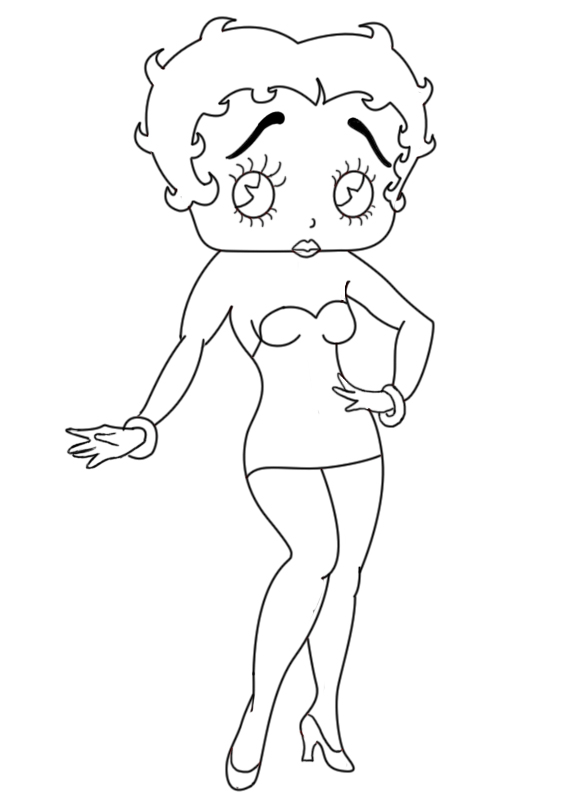 Malvorlage: Betty Boop (Karikaturen) #26035 - Kostenlose Malvorlagen zum Ausdrucken