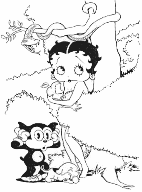 Malvorlage: Betty Boop (Karikaturen) #26041 - Kostenlose Malvorlagen zum Ausdrucken