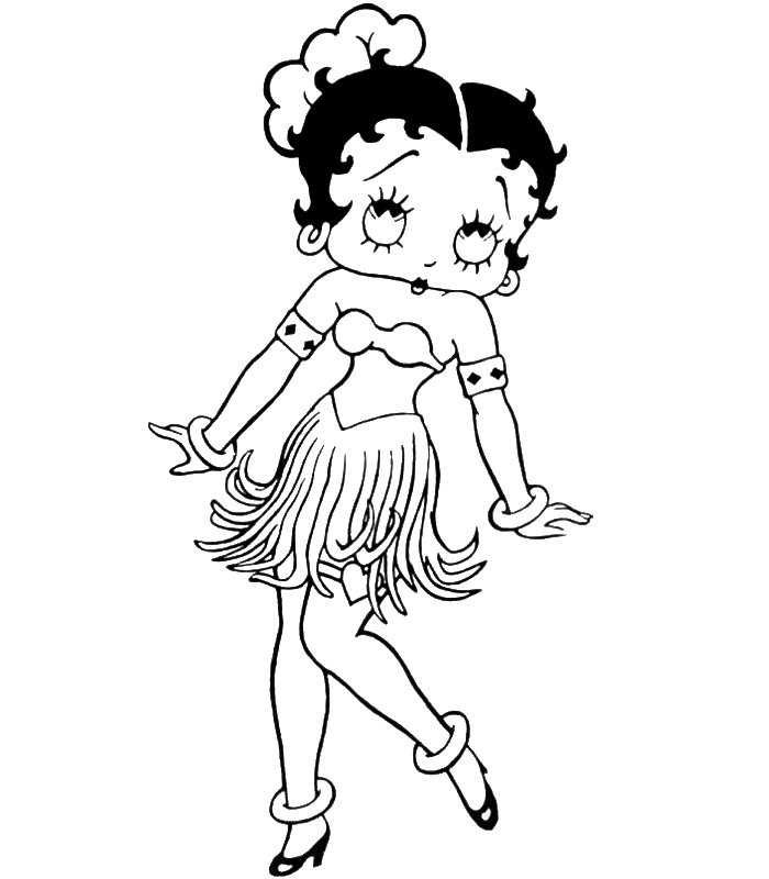 Malvorlage: Betty Boop (Karikaturen) #26070 - Kostenlose Malvorlagen zum Ausdrucken