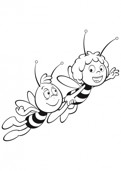 Malvorlage: Biene Maja (Karikaturen) #28234 - Kostenlose Malvorlagen zum Ausdrucken