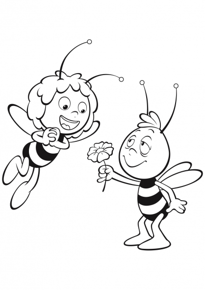 Malvorlage: Biene Maja (Karikaturen) #28248 - Kostenlose Malvorlagen zum Ausdrucken