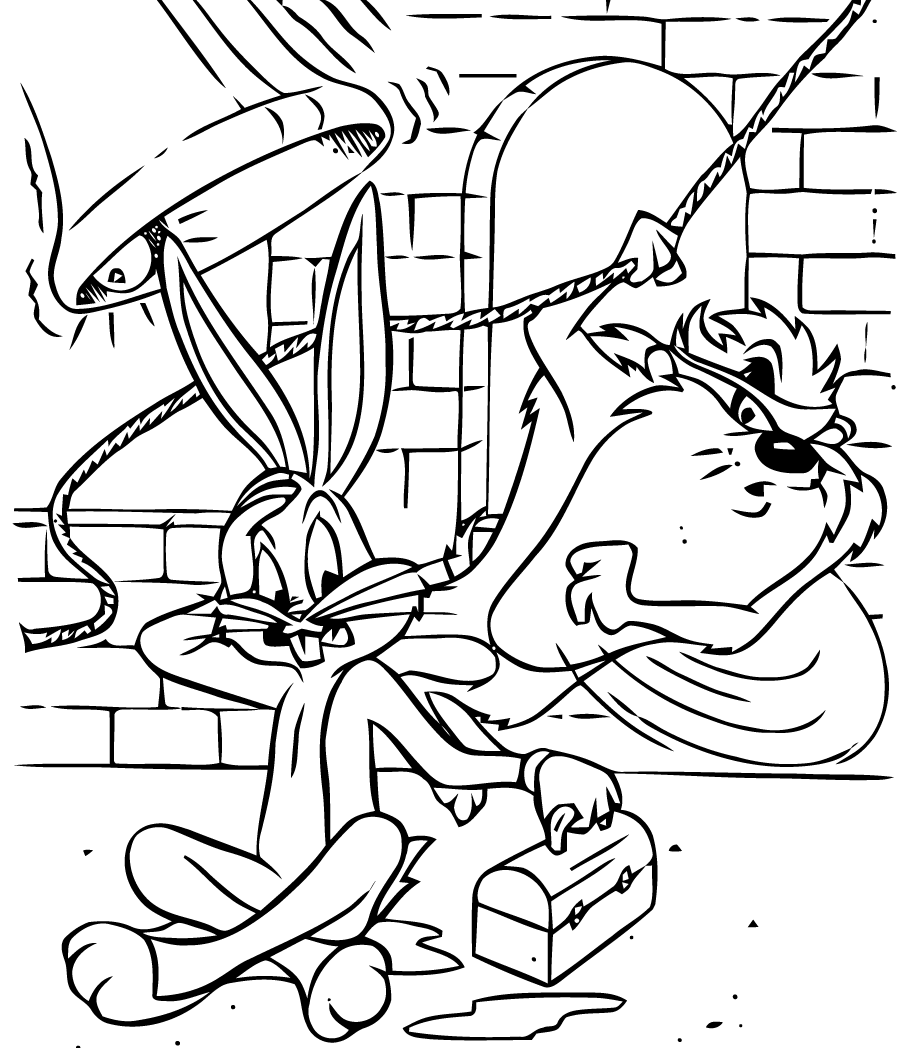 Malvorlage: Bugs Bunny (Karikaturen) #26414 - Kostenlose Malvorlagen zum Ausdrucken