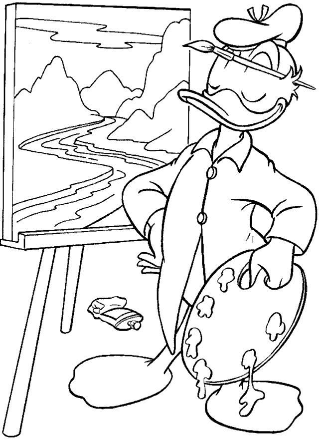 Malvorlage: Donald Duck (Karikaturen) #30147 - Kostenlose Malvorlagen zum Ausdrucken
