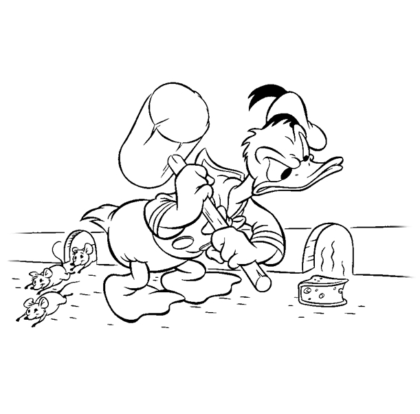 Malvorlage: Donald Duck (Karikaturen) #30150 - Kostenlose Malvorlagen zum Ausdrucken