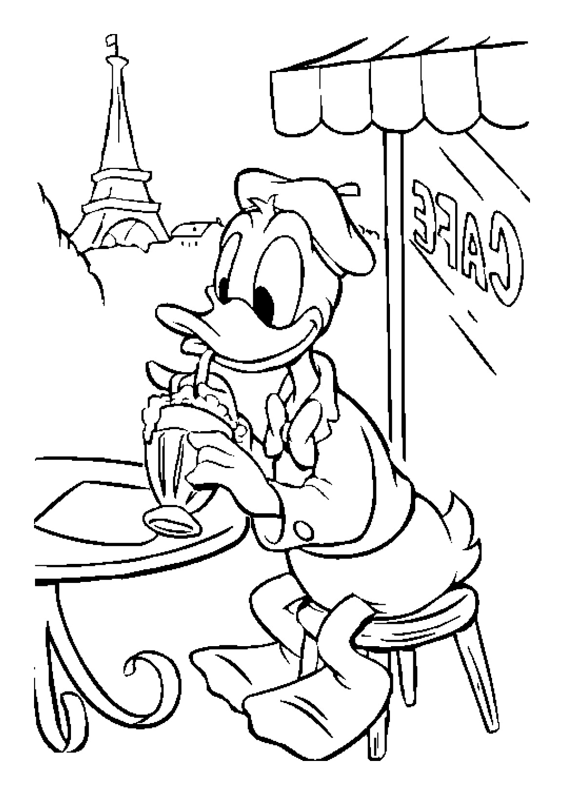 Malvorlage: Donald Duck (Karikaturen) #30173 - Kostenlose Malvorlagen zum Ausdrucken