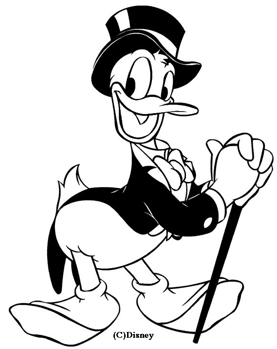 Malvorlage: Donald Duck (Karikaturen) #30297 - Kostenlose Malvorlagen zum Ausdrucken