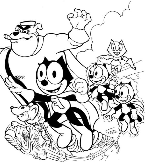 Malvorlage: Felix die Katze (Karikaturen) #47894 - Kostenlose Malvorlagen zum Ausdrucken