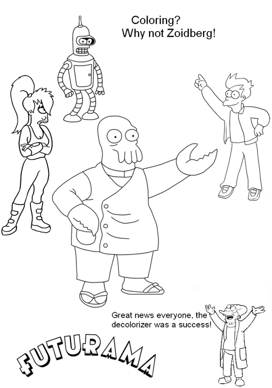 Malvorlage: Futurama (Karikaturen) #48414 - Kostenlose Malvorlagen zum Ausdrucken