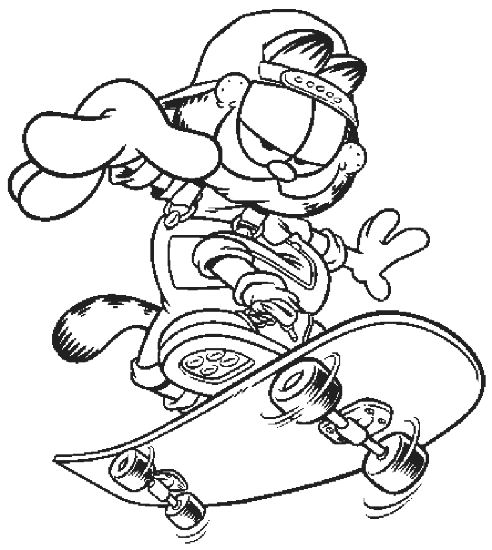 Malvorlage: Garfield (Karikaturen) #26109 - Kostenlose Malvorlagen zum Ausdrucken
