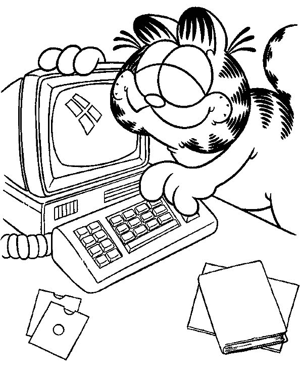 Malvorlage: Garfield (Karikaturen) #26194 - Kostenlose Malvorlagen zum Ausdrucken