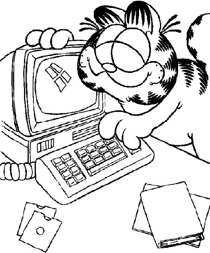 Malvorlage: Garfield (Karikaturen) #26210 - Kostenlose Malvorlagen zum Ausdrucken