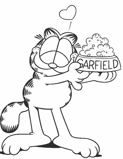 Malvorlage: Garfield (Karikaturen) #26230 - Kostenlose Malvorlagen zum Ausdrucken