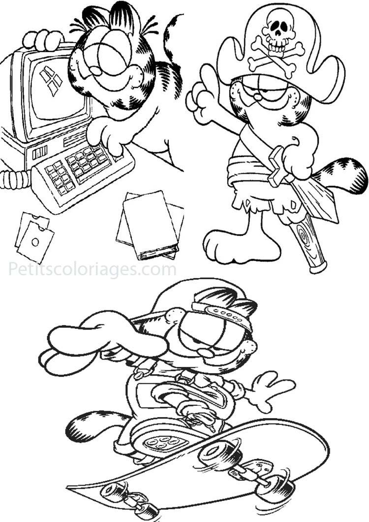 Malvorlage: Garfield (Karikaturen) #26303 - Kostenlose Malvorlagen zum Ausdrucken