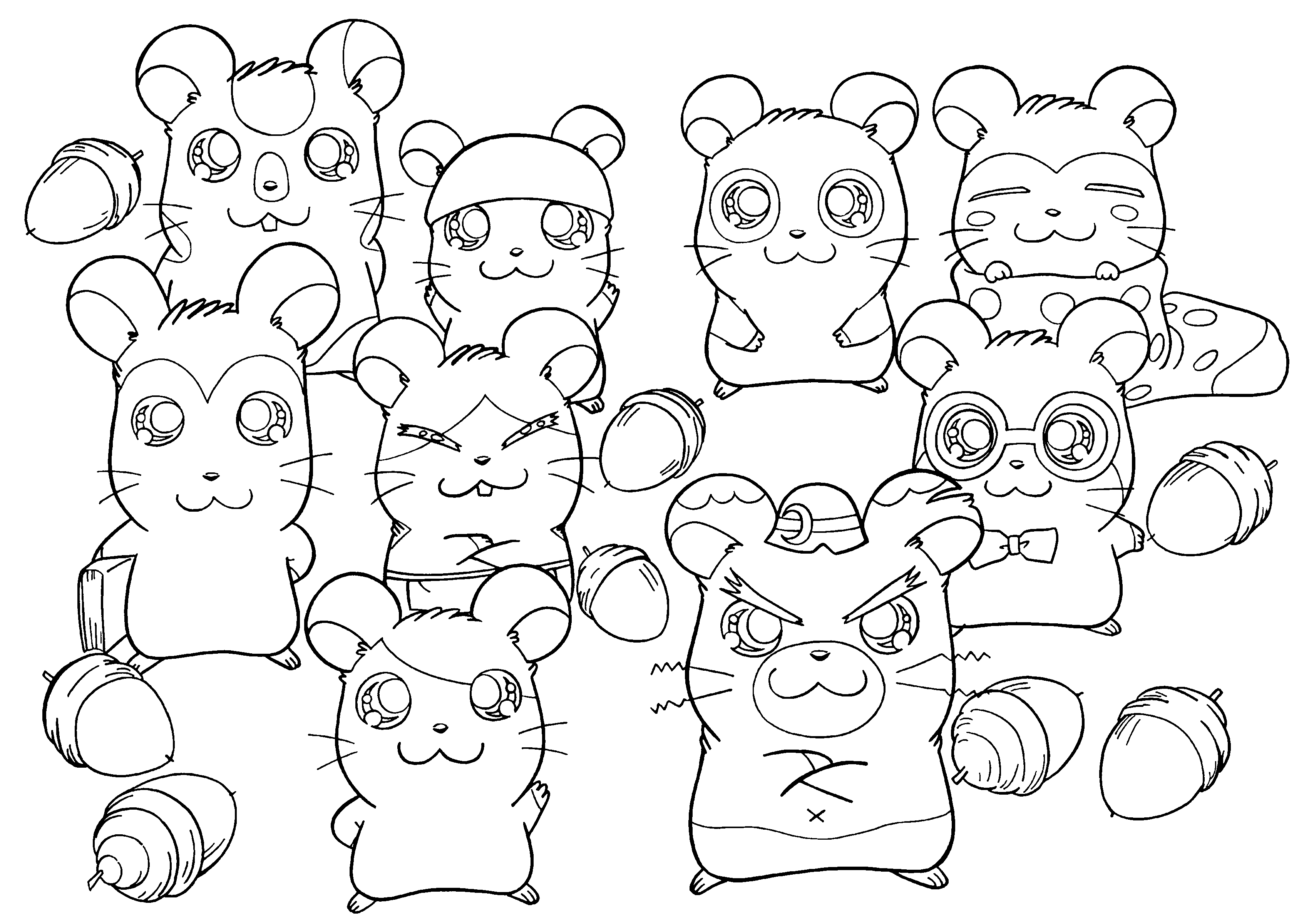 Malvorlage: Hamtaro (Karikaturen) #39969 - Kostenlose Malvorlagen zum Ausdrucken