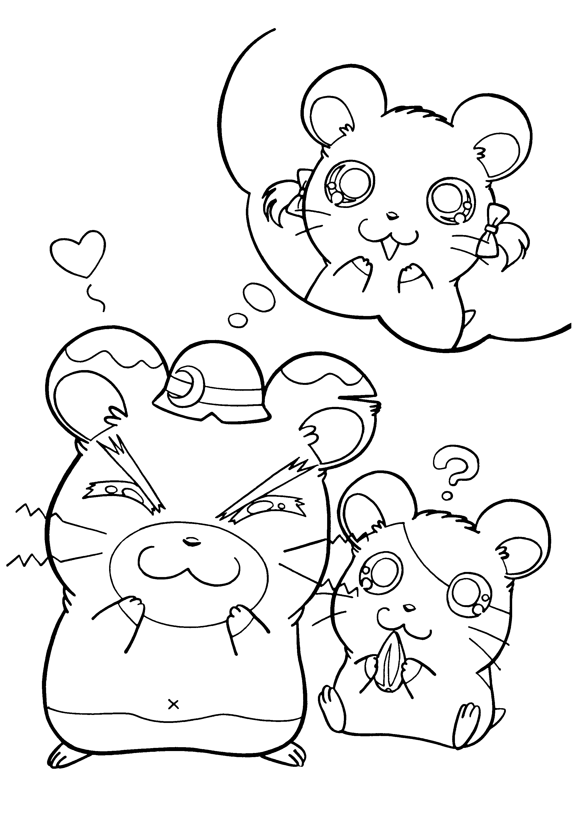 Malvorlage: Hamtaro (Karikaturen) #39980 - Kostenlose Malvorlagen zum Ausdrucken