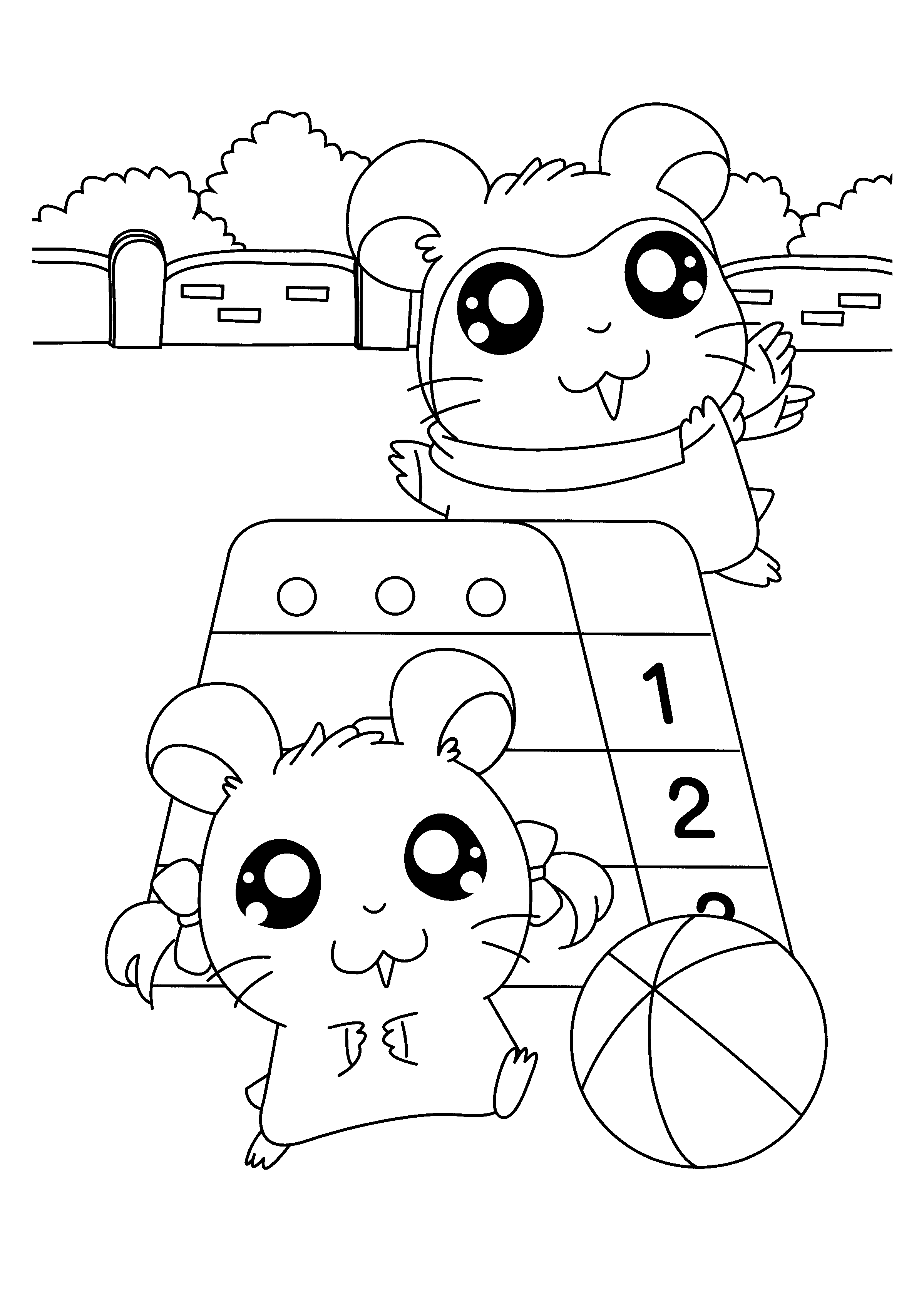 Malvorlage: Hamtaro (Karikaturen) #39995 - Kostenlose Malvorlagen zum Ausdrucken