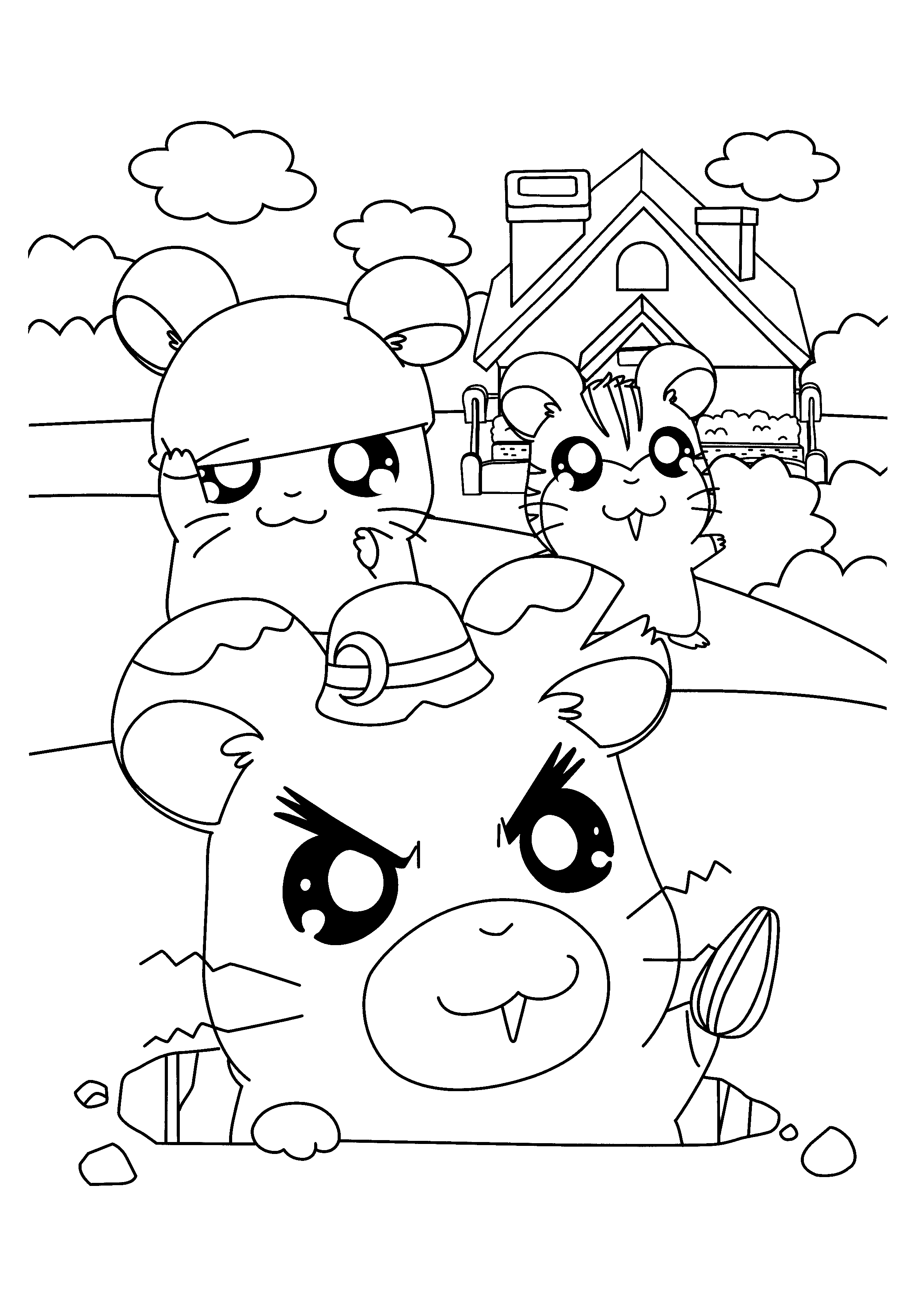 Malvorlage: Hamtaro (Karikaturen) #40027 - Kostenlose Malvorlagen zum Ausdrucken