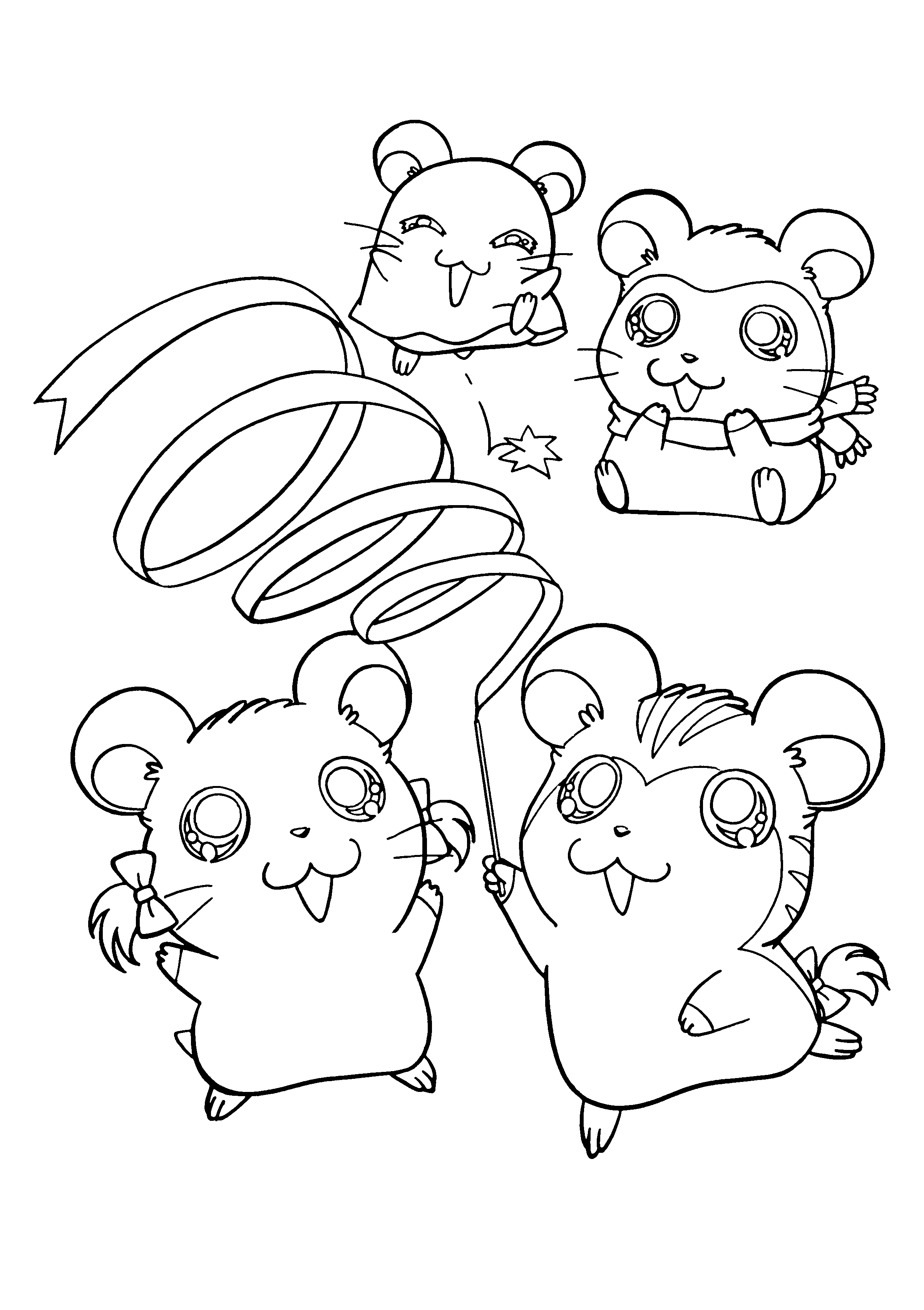 Malvorlage: Hamtaro (Karikaturen) #40069 - Kostenlose Malvorlagen zum Ausdrucken