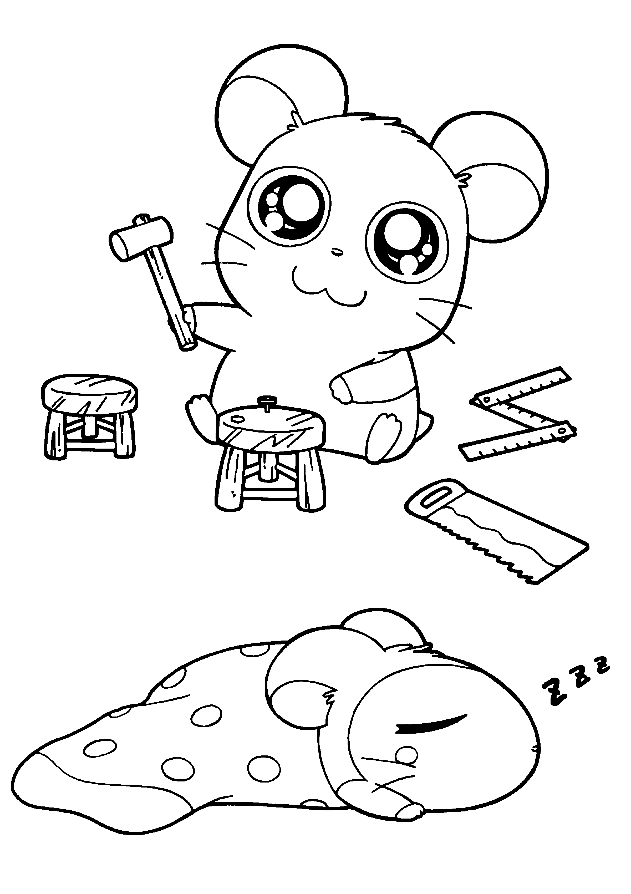 Malvorlage: Hamtaro (Karikaturen) #40112 - Kostenlose Malvorlagen zum Ausdrucken