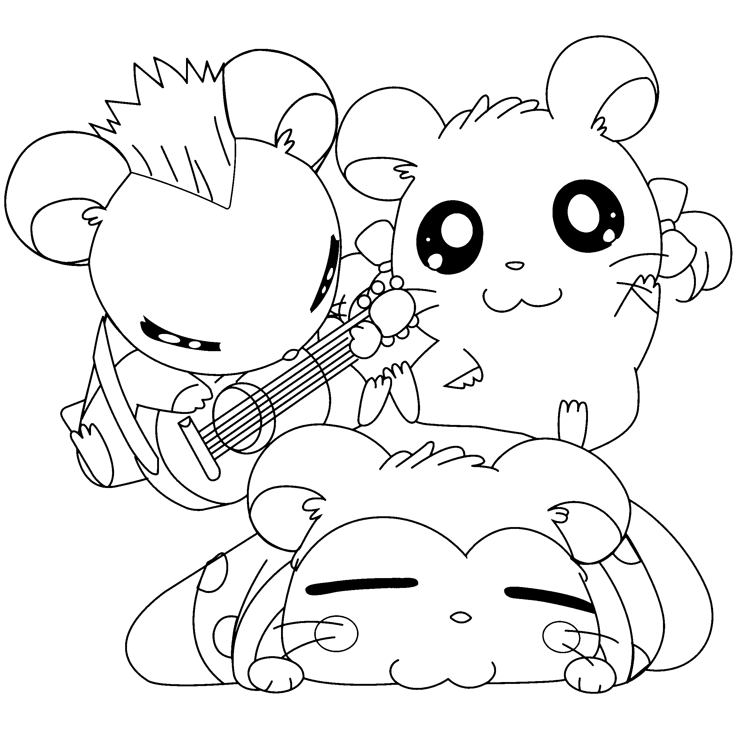 Malvorlage: Hamtaro (Karikaturen) #40118 - Kostenlose Malvorlagen zum Ausdrucken