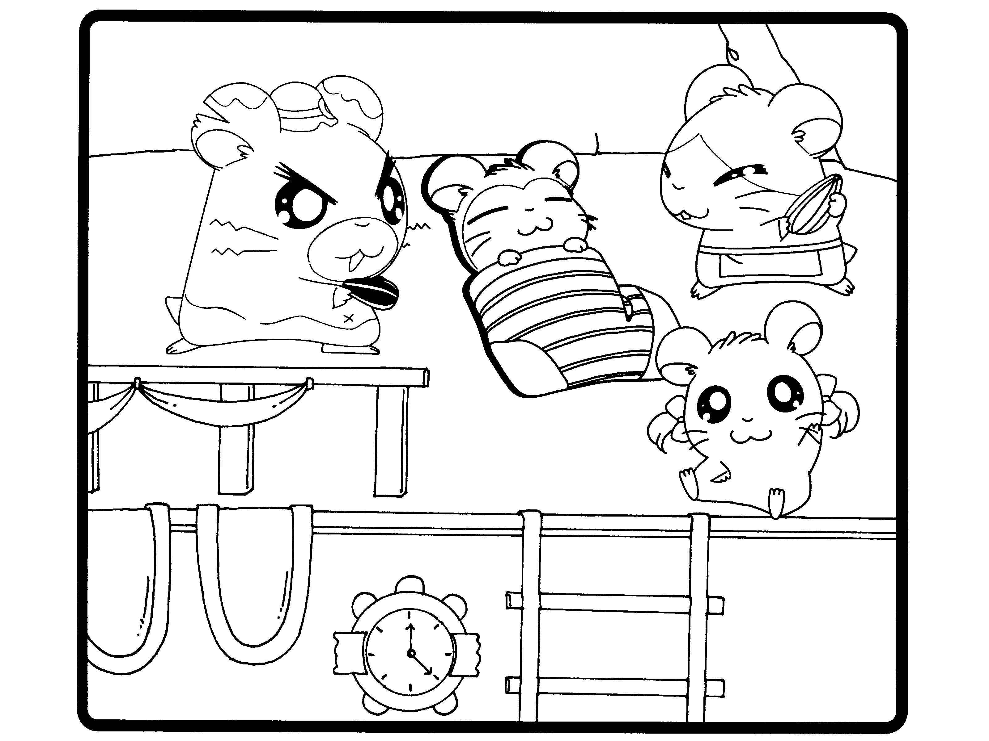 Malvorlage: Hamtaro (Karikaturen) #40157 - Kostenlose Malvorlagen zum Ausdrucken