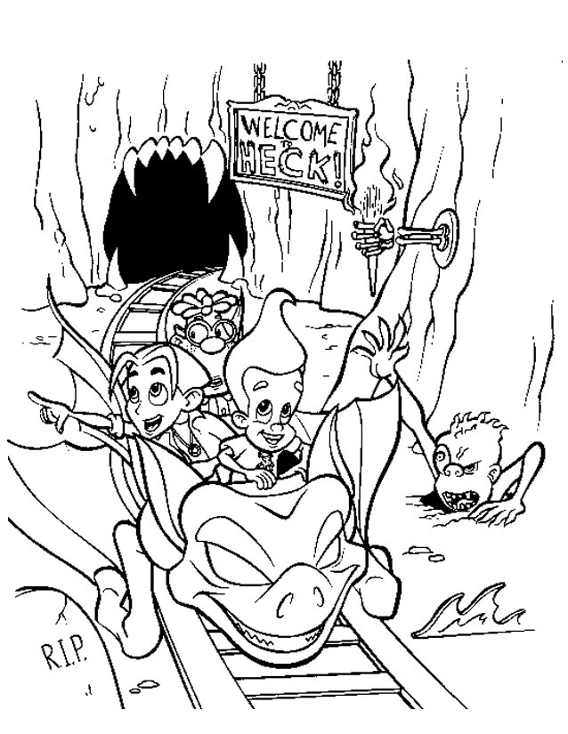 Malvorlage: Jimmy Neutron (Karikaturen) #48907 - Kostenlose Malvorlagen zum Ausdrucken