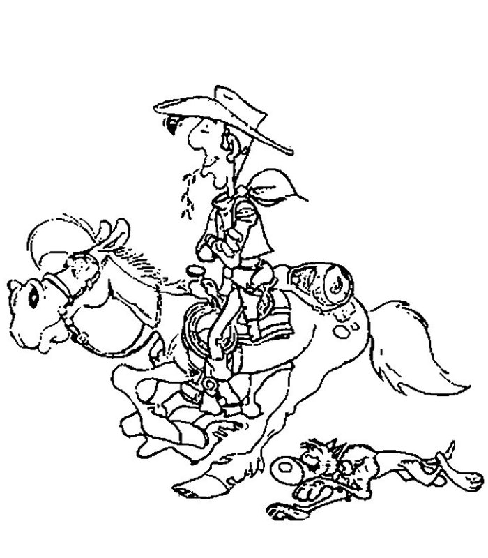 Malvorlage: Lucky Luke (Karikaturen) #25512 - Kostenlose Malvorlagen zum Ausdrucken
