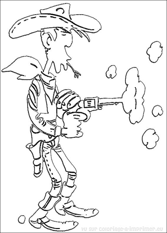 Malvorlage: Lucky Luke (Karikaturen) #25517 - Kostenlose Malvorlagen zum Ausdrucken