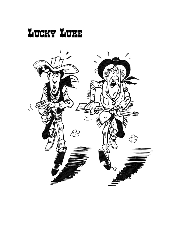 Malvorlage: Lucky Luke (Karikaturen) #25524 - Kostenlose Malvorlagen zum Ausdrucken