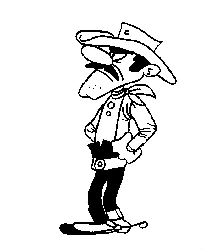 Malvorlage: Lucky Luke (Karikaturen) #25525 - Kostenlose Malvorlagen zum Ausdrucken