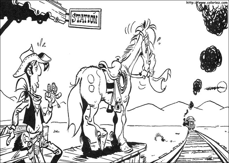 Malvorlage: Lucky Luke (Karikaturen) #25534 - Kostenlose Malvorlagen zum Ausdrucken