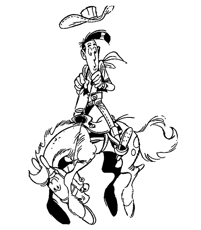 Malvorlage: Lucky Luke (Karikaturen) #25536 - Kostenlose Malvorlagen zum Ausdrucken