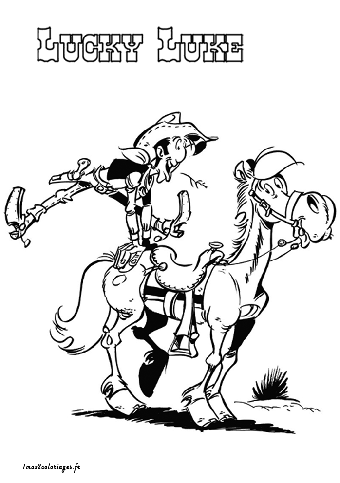 Malvorlage: Lucky Luke (Karikaturen) #25541 - Kostenlose Malvorlagen zum Ausdrucken