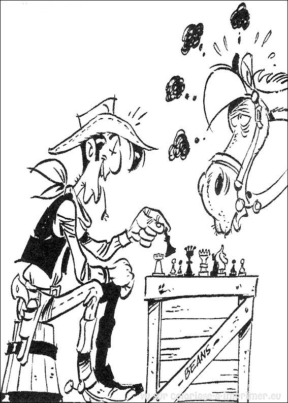 Malvorlage: Lucky Luke (Karikaturen) #25544 - Kostenlose Malvorlagen zum Ausdrucken