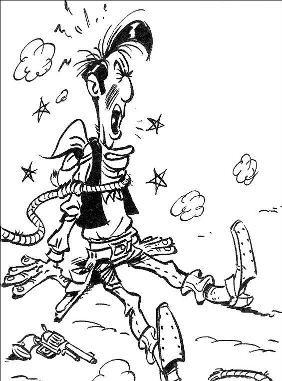 Malvorlage: Lucky Luke (Karikaturen) #25549 - Kostenlose Malvorlagen zum Ausdrucken