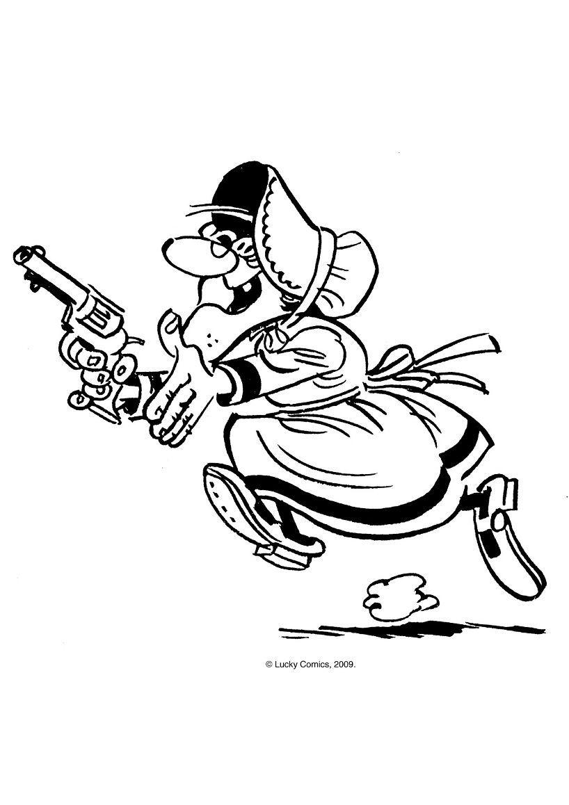 Malvorlage: Lucky Luke (Karikaturen) #25551 - Kostenlose Malvorlagen zum Ausdrucken