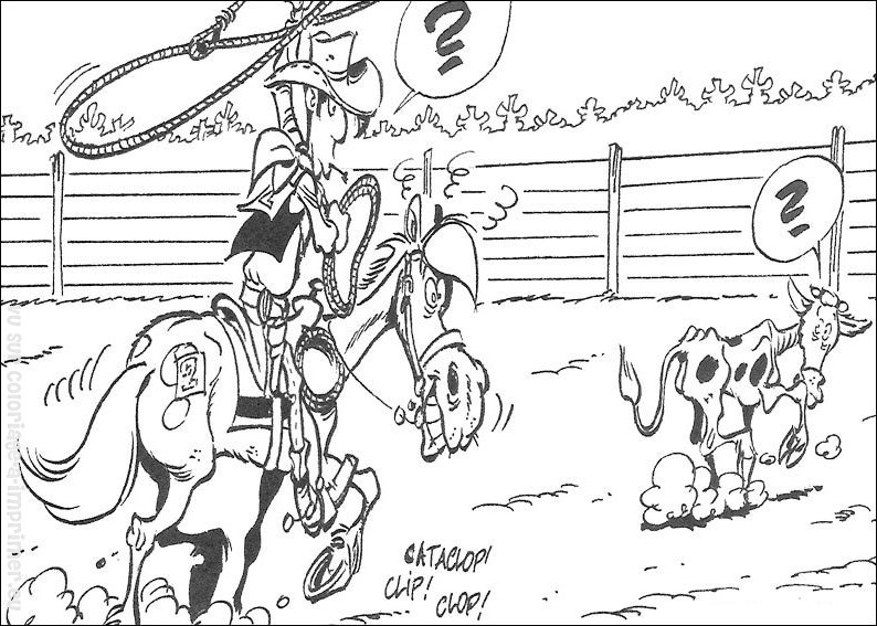 Malvorlage: Lucky Luke (Karikaturen) #25552 - Kostenlose Malvorlagen zum Ausdrucken