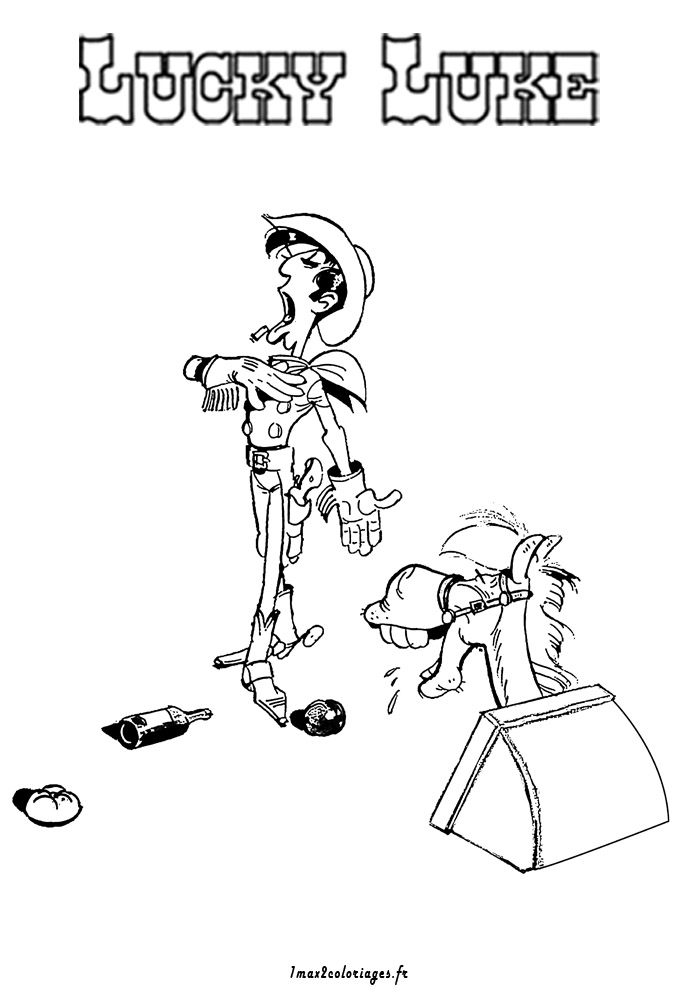 Malvorlage: Lucky Luke (Karikaturen) #25556 - Kostenlose Malvorlagen zum Ausdrucken