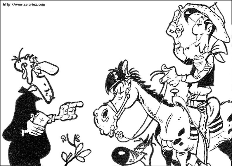 Malvorlage: Lucky Luke (Karikaturen) #25570 - Kostenlose Malvorlagen zum Ausdrucken
