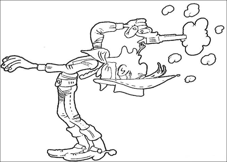 Malvorlage: Lucky Luke (Karikaturen) #25573 - Kostenlose Malvorlagen zum Ausdrucken
