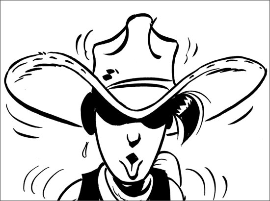 Malvorlage: Lucky Luke (Karikaturen) #25577 - Kostenlose Malvorlagen zum Ausdrucken