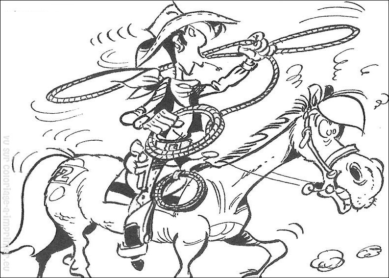 Malvorlage: Lucky Luke (Karikaturen) #25588 - Kostenlose Malvorlagen zum Ausdrucken