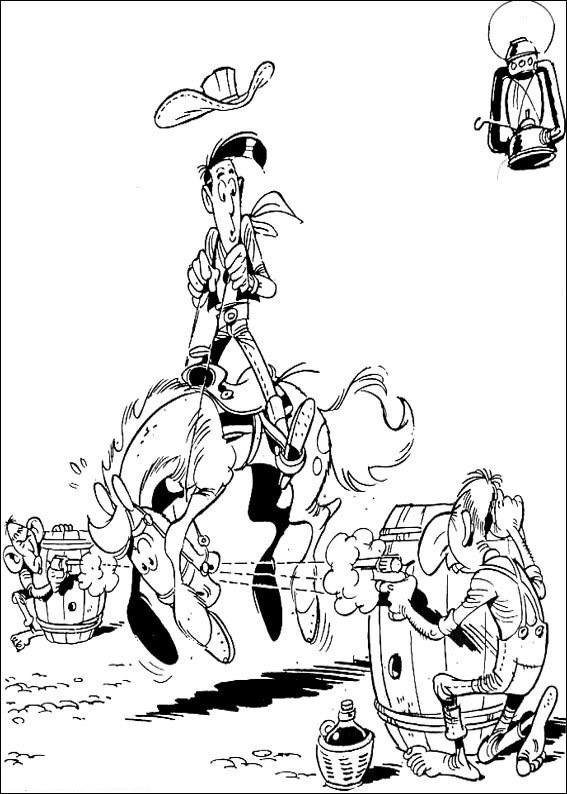 Malvorlage: Lucky Luke (Karikaturen) #25589 - Kostenlose Malvorlagen zum Ausdrucken