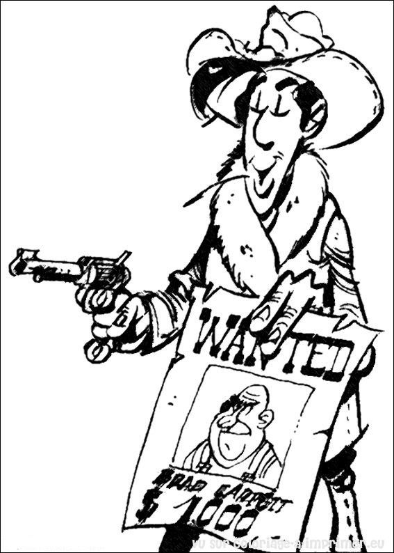 Malvorlage: Lucky Luke (Karikaturen) #25611 - Kostenlose Malvorlagen zum Ausdrucken