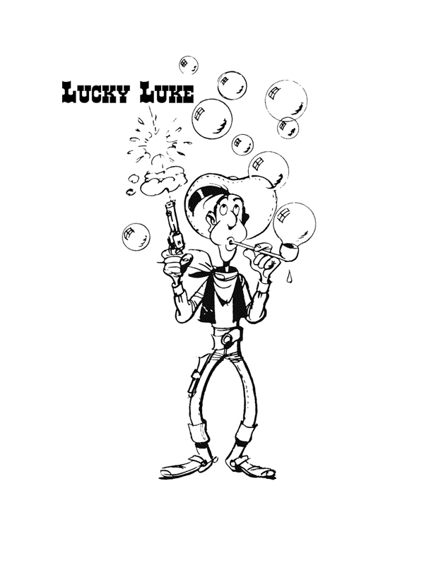 Malvorlage: Lucky Luke (Karikaturen) #25614 - Kostenlose Malvorlagen zum Ausdrucken