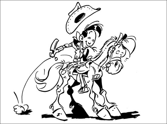 Malvorlage: Lucky Luke (Karikaturen) #25617 - Kostenlose Malvorlagen zum Ausdrucken