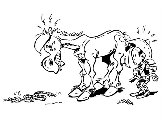 Malvorlage: Lucky Luke (Karikaturen) #25647 - Kostenlose Malvorlagen zum Ausdrucken