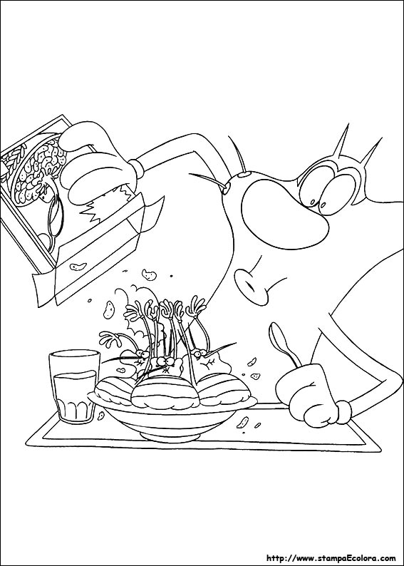 Malvorlage: Oggy und die Kakerlaken (Karikaturen) #37858 - Kostenlose Malvorlagen zum Ausdrucken