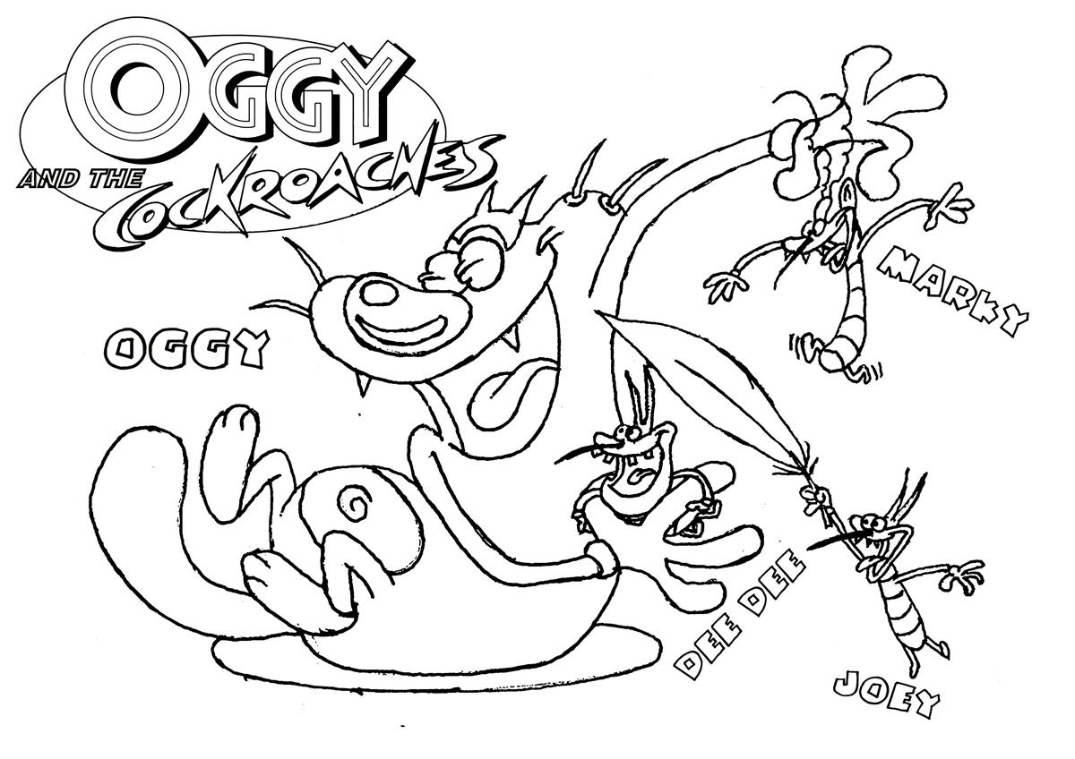 Malvorlage: Oggy und die Kakerlaken (Karikaturen) #37860 - Kostenlose Malvorlagen zum Ausdrucken